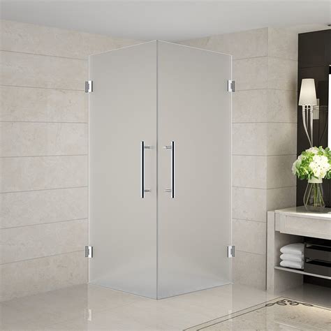 Aston Vanora 36 X 36 X 72 Completely Frameless Dual Door Hinged