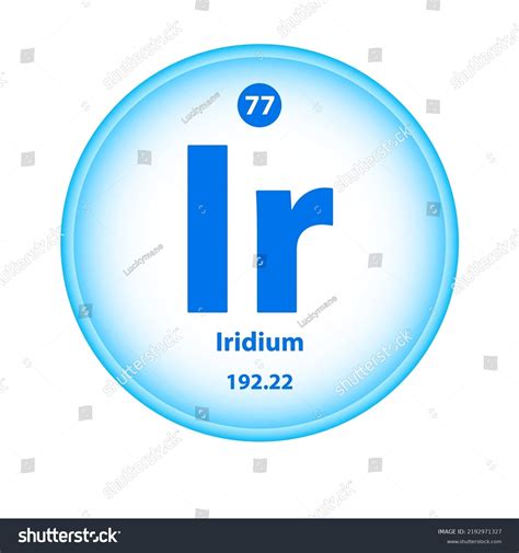 Structure Chemical Element Iridium Ir Symbol Royalty Free Stock