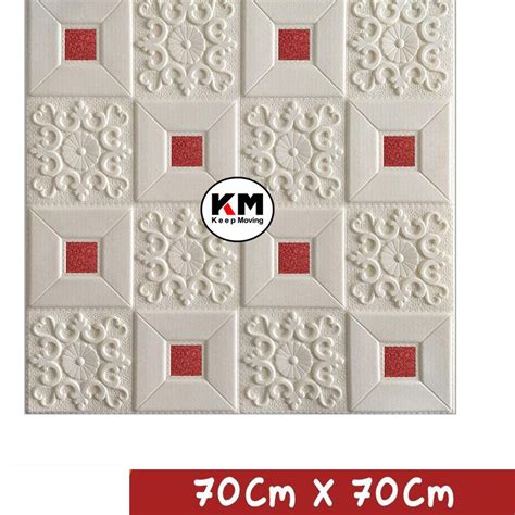 Jual Km Wallpaper Foam Motif Batik D Bata Cm X Cm Premium Wall