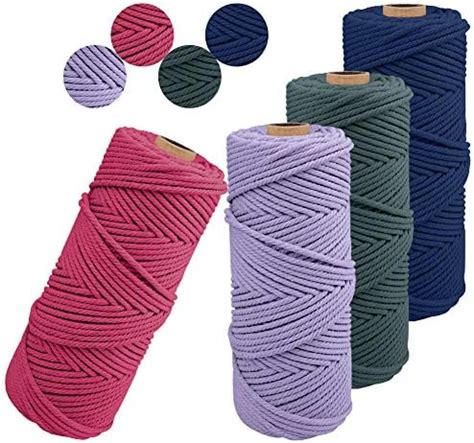 Lot de 15 rouleaux de corde pour macramé colorée 3 mm x 450 m 4