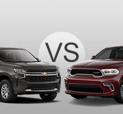 2021 Chevrolet Tahoe Vs Dodge Durango Which Is Better