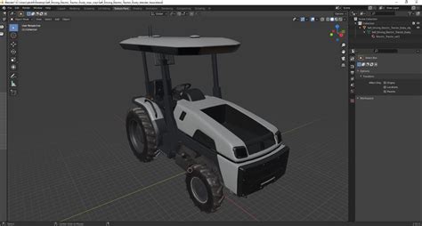 Self Driving Electric Tractor Dusty 3D Model 79 3ds Blend C4d