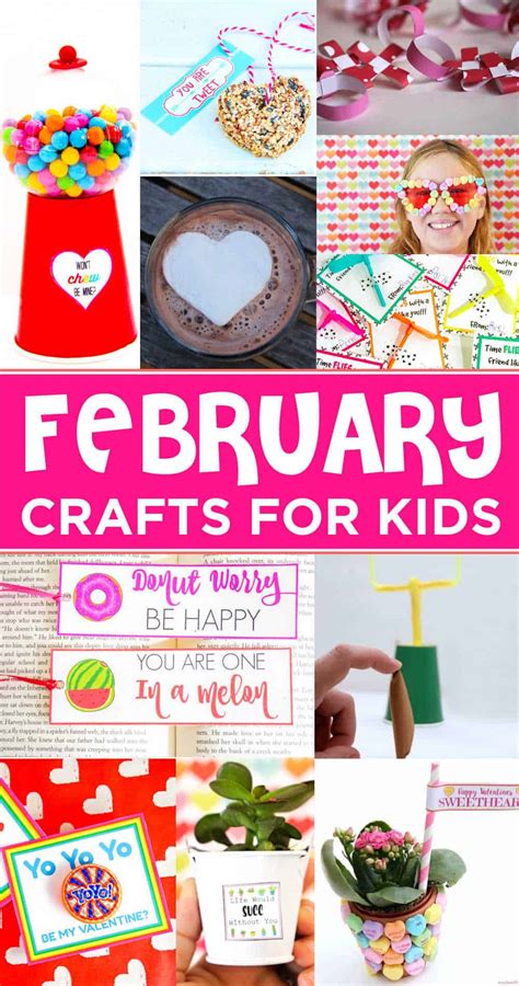 February Crafts For Kids - Valentines Crafts, Football Crafts, and More!