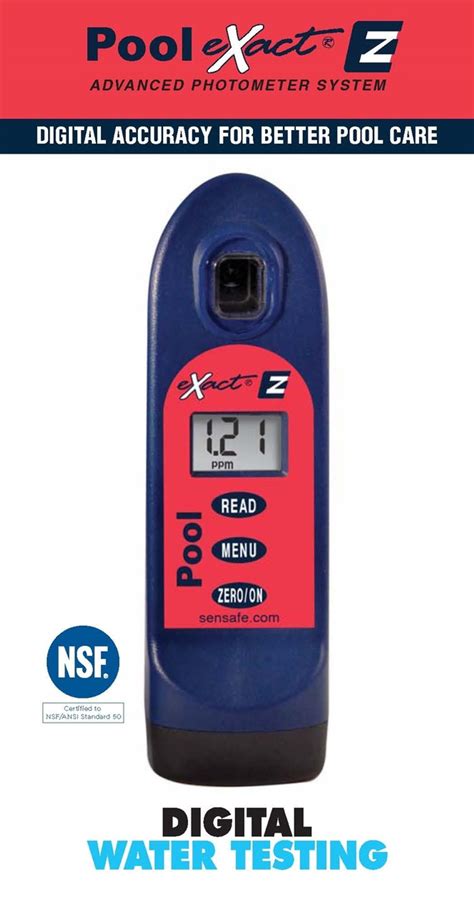 Pool Exact® Ez Photometer Master Kit Photometer Industrial Test Systems