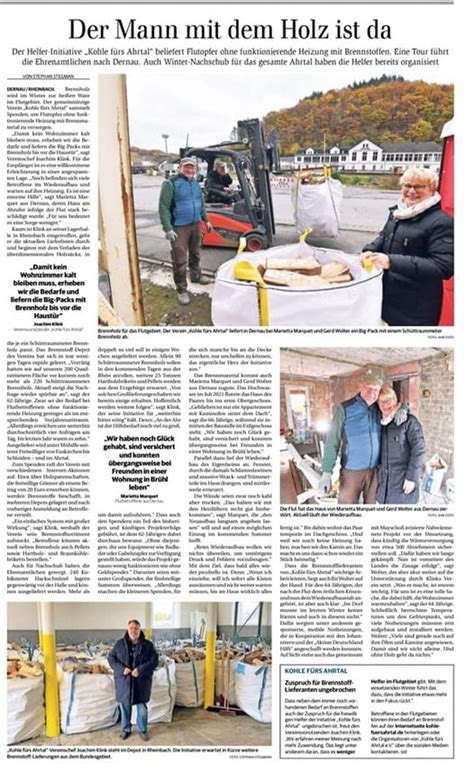 Bericht Im Bonner General Anzeiger Ausgabe Rhein Ahr Vom 23 11 2022