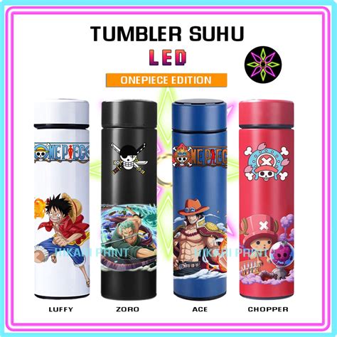 Jual Hikari Print TUMBLER LED MONKEY D LUFFY ZORO PORTGAS D ACE TONY