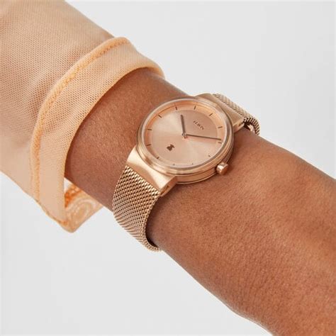 Reloj Rond Mesh De Acero IP Rosado TOUS