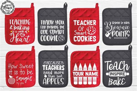 Teacher Pot Holder Svg Bundle 930097