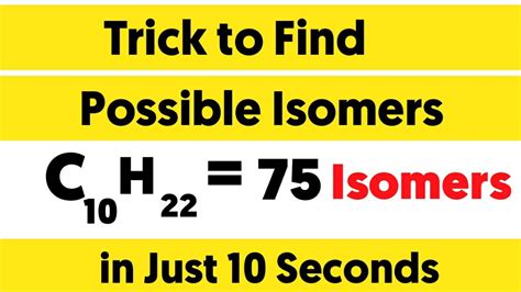 How To Find Total Number Of Isomers Ll Easy Trick To Find Isomers Ll