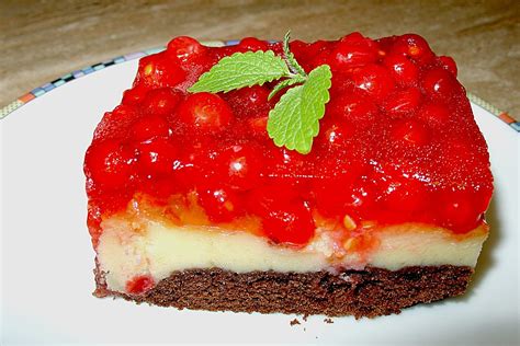 Johannisbeerkuchen Mit Schmand Pudding Creme Rezept Mit Bild