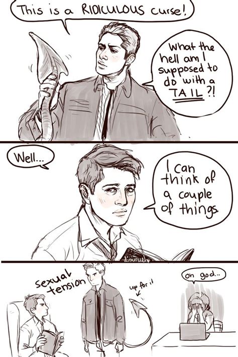 Pin By Dark Demon On Spn~couples~ Supernatural Funny Supernatural Comic Supernatural Destiel