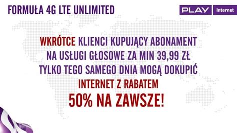 PLAY INTERNET nowa prosta i lepsza oferta przenośnego Internetu w