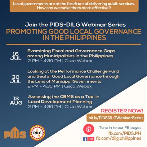 Pids Dilg Webinar Series On Promoting Good Local Governance In The Philippines