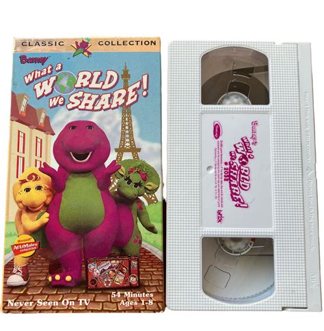 Barney What A World We Share Vhs 1999 Purple Dinosaur Never Seen On Tv Ages 1 8 45986020321 Ebay