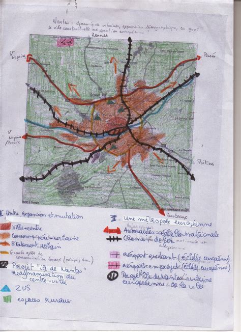 Hist geomontfort 1ere ES1 La France en villes Nantes schéma corrigé