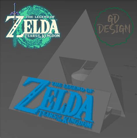 Stl File Zelda Tears Of The Kingdom Triforce Phone Stand Tealight・3d