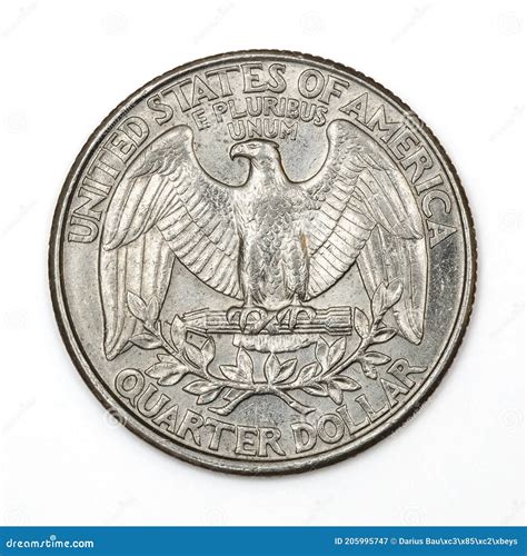 Quarter Dollar Denomination Circulation Coin Of Usa Stock Image Image