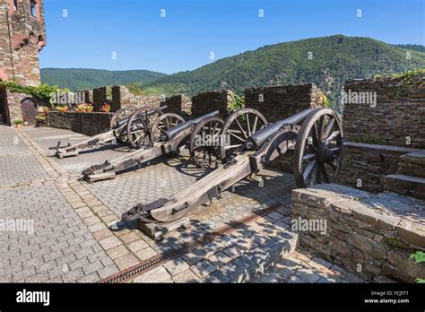 Canons On The Grounds Of The Historic Burg Reichenstein Reichenstein