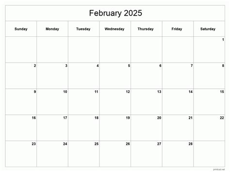 Free February 2025 Calendar Printable Free 2025 Calendar Tiff Doloritas