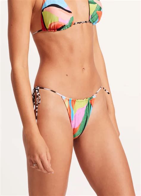 Seafolly Tropfest Reversible Longline Slide Tri Bikini With Drawstring