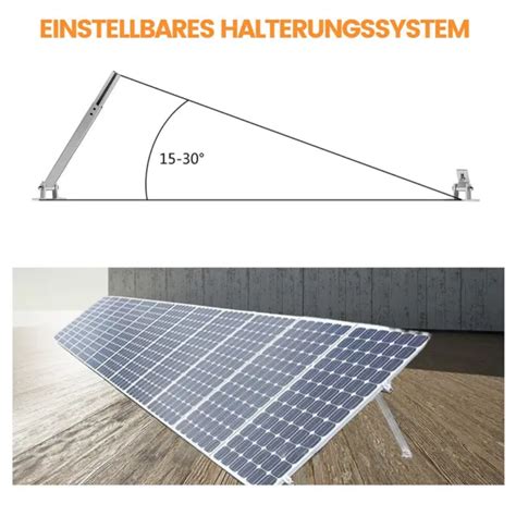 Aufst Nderung Paar Solarmodul Halterung Balkonkraftwerk Flachdach