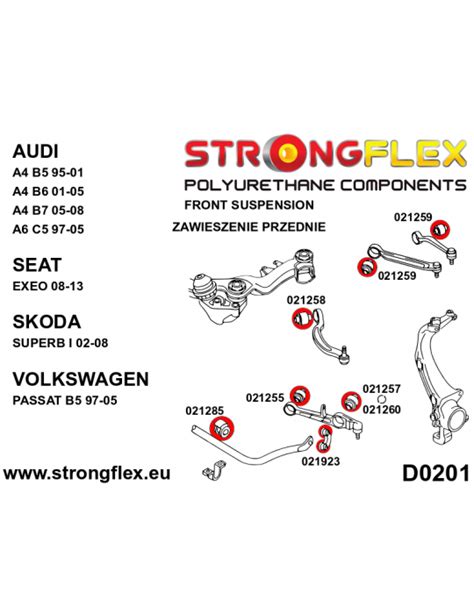 Kit Sport Silent Block Polyur Thane Train Avant Audi A C