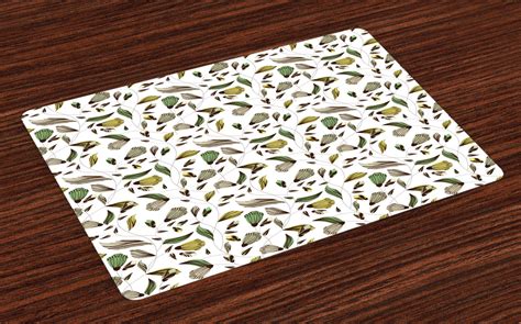 Floral Placemats Set Of Earth Tones Bouquet Beauty Autumn Nature