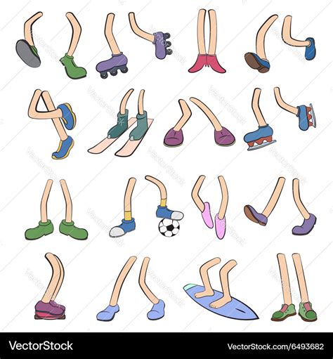 Cartoon Legs Set Royalty Free Vector Image Vectorstock