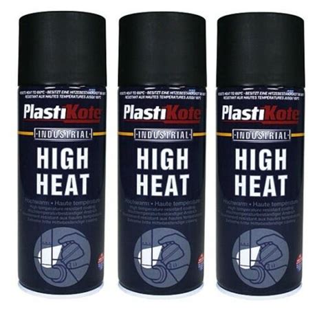 Plastikote Satin Black Spray Paint 400ml