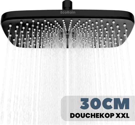 EcoRain Regendouchekop XL 30 CM Waterbesparende Douchekop Hoge