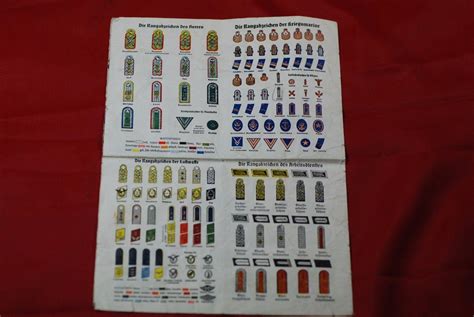 WORLD WAR II GERMAN RANK INSIGNIA PAMPHLET - #M05201 | #1822780369