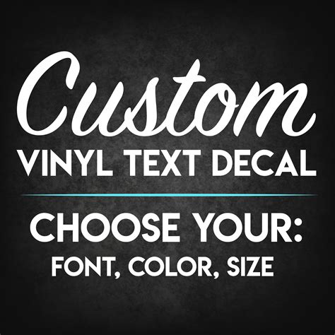 Custom Decals Choose Your Font Color Length Custom Vinyl Etsy