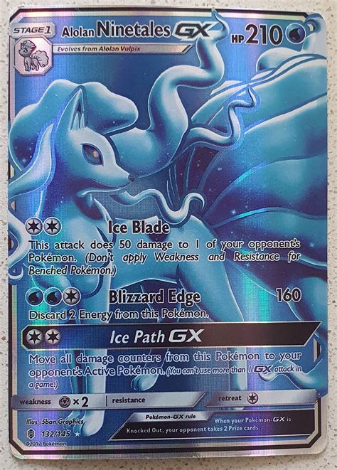 Pokemon Custom Orica Alolan Ninetales 2 Versie Gx Full Art Etsy