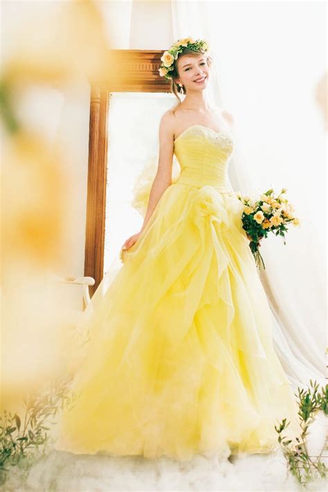 Best 25 Yellow Wedding Dresses Ideas On Pinterest Styles Of Dresses