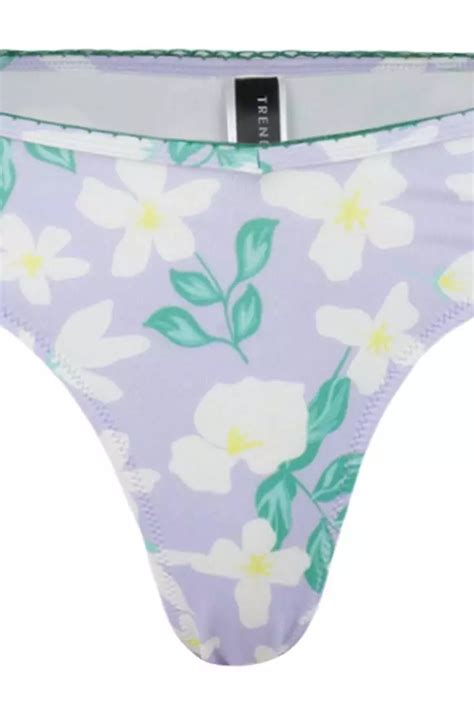 Buy Trendyol Floral Pattern Bikini Bottom Online Zalora