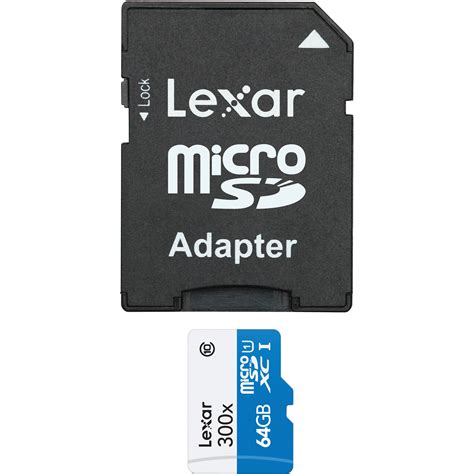 Lexar 64GB High Performance 300x MicroSDXC LSDMI64GBSBNA300A B H