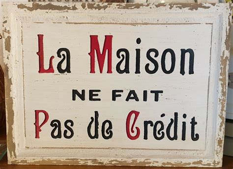 Plaque Panneau Bois La Maison Ne Fait Pas Credit 30 40cm