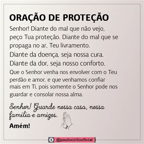 Oração de proteção Oração proteção Frases inspiracionais Oração