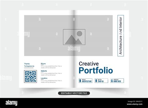 Creative Architecture Portfolio Cover Template Vector With Photo