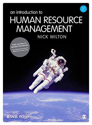 An Introduction To Human Resource Management Wilton Nick