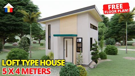 LOFT TYPE HOUSE DESIGN 5X4 METERS 20 SQM YouTube Loft Type House