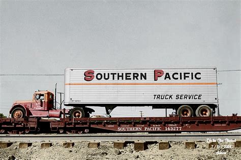 1940s Autocar Southern Pacific Colorized George Murphey Flickr