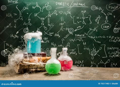 Example of Using Dry Ice in the Chemistry Lesson Stock Image - Image of ...