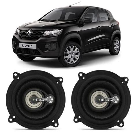 Alto Falante Renault Kwid 2017 A 2021 Bravox Black 5 Polegadas 100W RMS