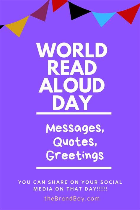 the words world read aloud day messages, quotes, greetings and social ...