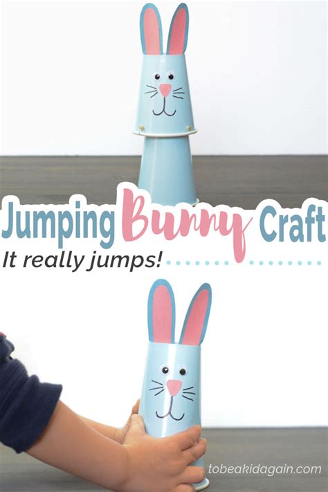 Jumping Bunny Cup Craft Creative Little Explorers Easter Activities