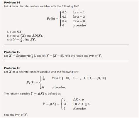 Solved Problem Let X Be A Discrete Random Variable With Chegg