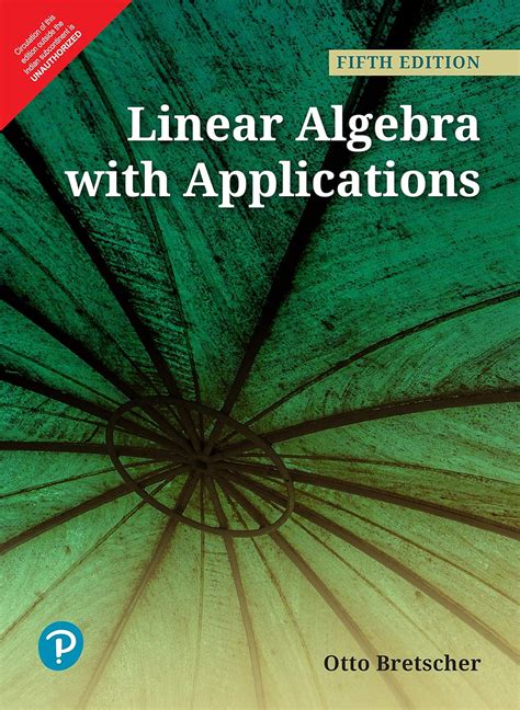 Linear Algebra With Application 5ed Otto Bretscher 9789353433048