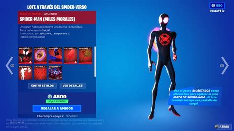 Miles Morales En La Tienda De Fortnite Ahora Mismo 😱🔥 Youtube