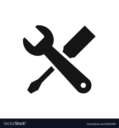 Repair Symbol Black Color Icon Royalty Free Vector Image